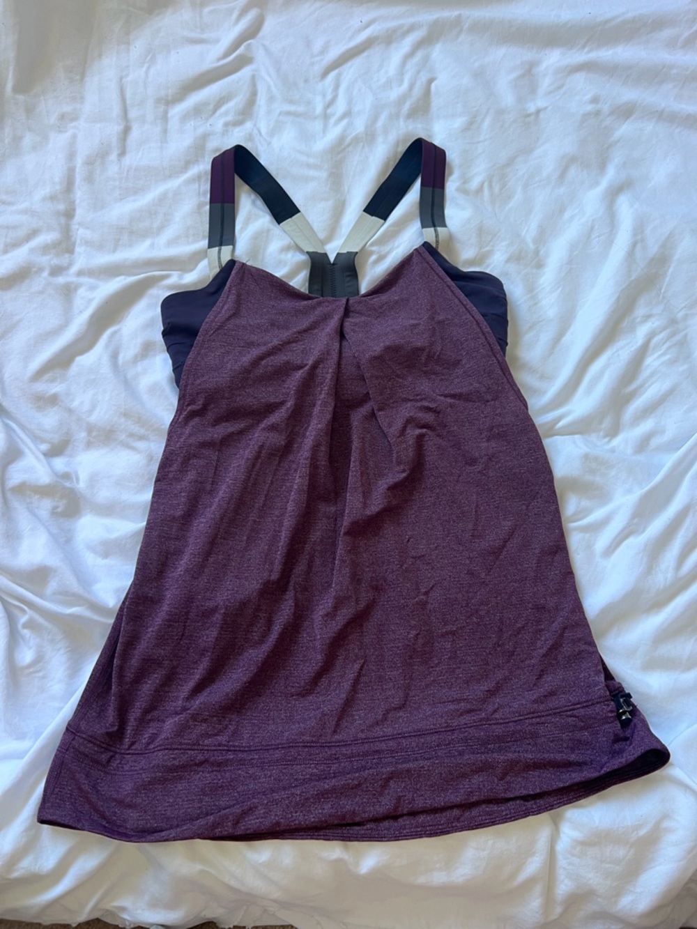 lululemon athletica Plum Purple Tank Top with Striped Straps